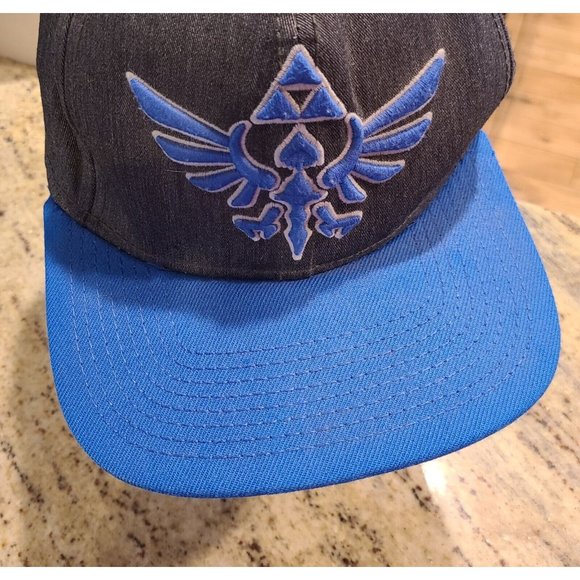 The Legend of Zelda Skyward Sword Snapback Hat Nintendo 2014 Teal Blue Gaming - Picture 2 of 15